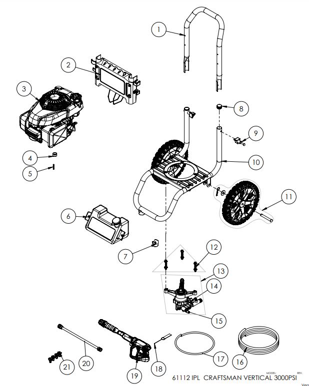 Craftsman Pressure Washer CMXGWFN061112 Parts